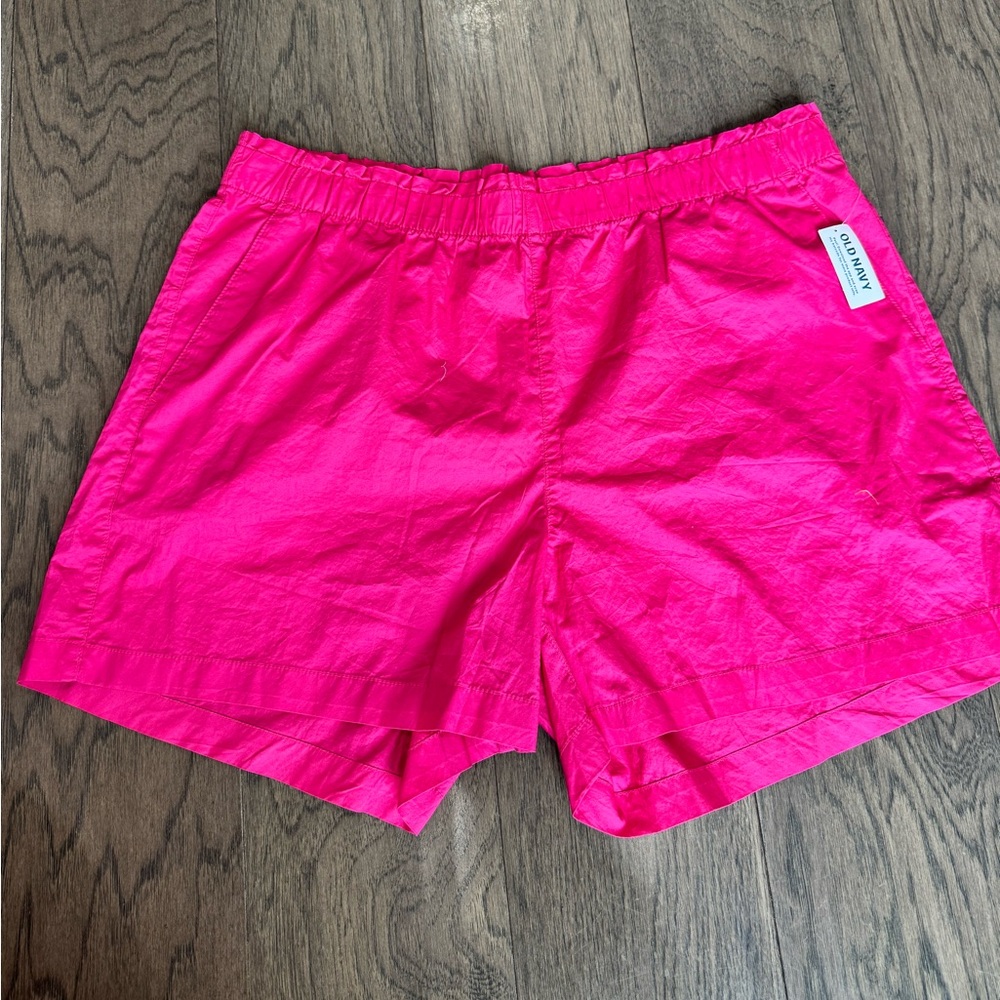 Old Navy Pull On Shorts Womens XXL Pink Elastic Waist Casual Summer NWT